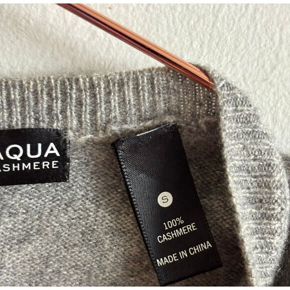 Aqua Cashmere Womens Peplum 3/4 Sleeve Crew Neck Knit Sweater Gray Sz S/L - Picture 9 of 9